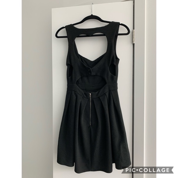 Black Heart Cut Out Dress - Picture 2 of 3